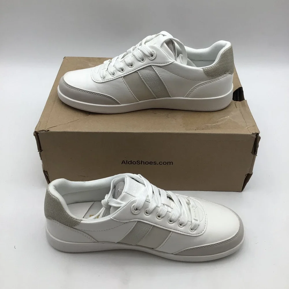 Aldo Hestia-100 Womens White Beige Low Top Lace Up‎ Sneakers Size 6 NEW